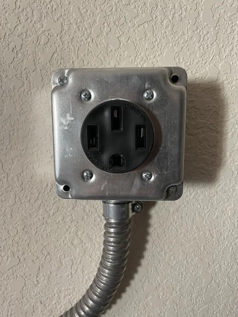 NEMA 14-50 outlet installed for Smart Home Electrical in Amory